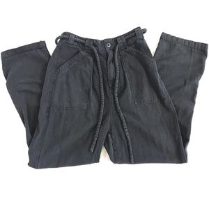 Free People Black Cargo Pants